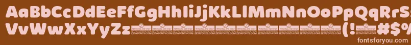 KabrioSoftHeavyTrial Font – Pink Fonts on Brown Background