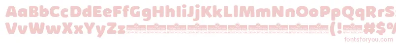 フォントKabrioSoftHeavyTrial – 白い背景にピンクのフォント