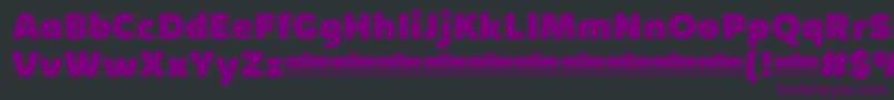 フォントKabrioSoftHeavyTrial – 黒い背景に紫のフォント