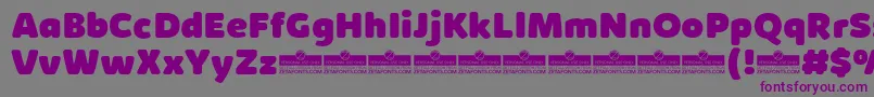 Шрифт KabrioSoftHeavyTrial – фиолетовые шрифты на сером фоне