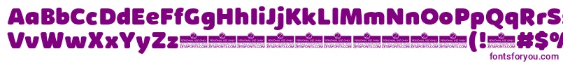 Шрифт KabrioSoftHeavyTrial – фиолетовые шрифты на белом фоне