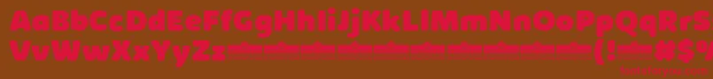 Шрифт KabrioSoftHeavyTrial – красные шрифты на коричневом фоне