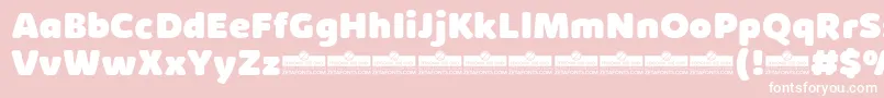 フォントKabrioSoftHeavyTrial – ピンクの背景に白い文字