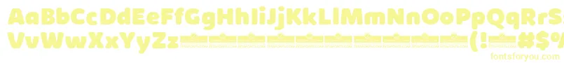 フォントKabrioSoftHeavyTrial – 白い背景に黄色の文字