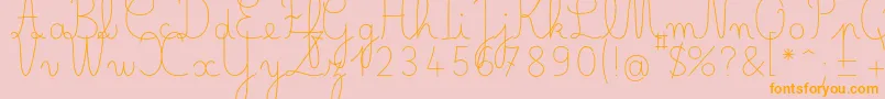 Belleallurecefin Font – Orange Fonts on Pink Background