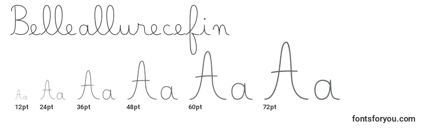 Belleallurecefin Font Sizes
