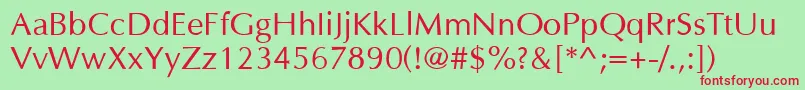 Opulent Font – Red Fonts on Green Background
