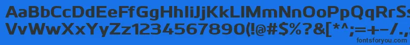 Шрифт KuroExtrabold – чёрные шрифты на синем фоне