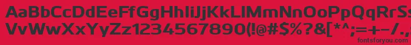 フォントKuroExtrabold – 赤い背景に黒い文字