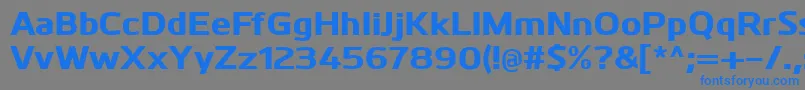 KuroExtrabold Font – Blue Fonts on Gray Background