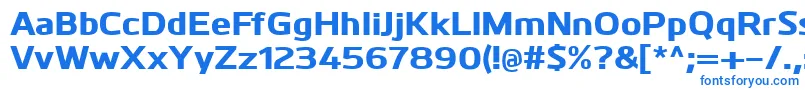 フォントKuroExtrabold – 白い背景に青い文字