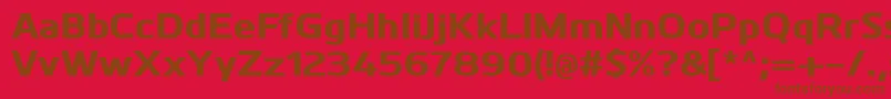 フォントKuroExtrabold – 赤い背景に茶色の文字