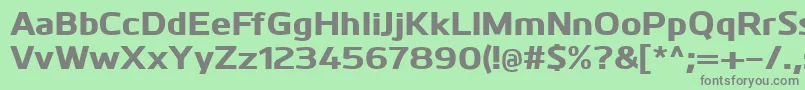 フォントKuroExtrabold – 緑の背景に灰色の文字