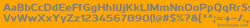 KuroExtrabold Font – Gray Fonts on Orange Background