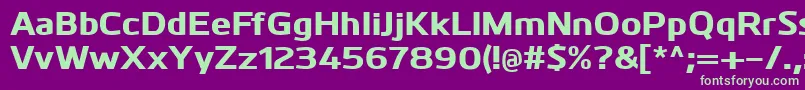 KuroExtrabold Font – Green Fonts on Purple Background