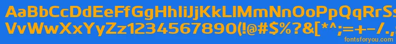 KuroExtrabold Font – Orange Fonts on Blue Background