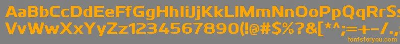 KuroExtrabold Font – Orange Fonts on Gray Background