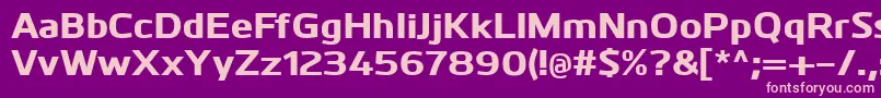 KuroExtrabold Font – Pink Fonts on Purple Background