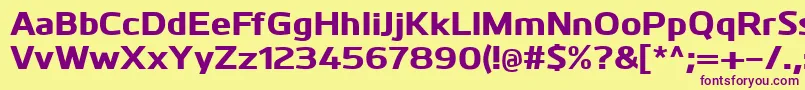 KuroExtrabold Font – Purple Fonts on Yellow Background