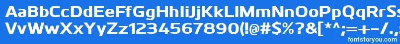 フォントKuroExtrabold – 青い背景に白い文字