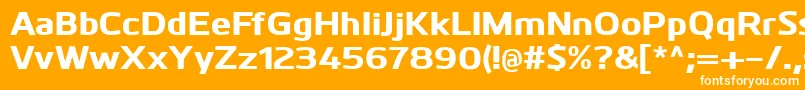 フォントKuroExtrabold – オレンジの背景に白い文字