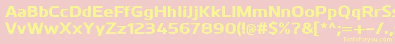 KuroExtrabold Font – Yellow Fonts on Pink Background