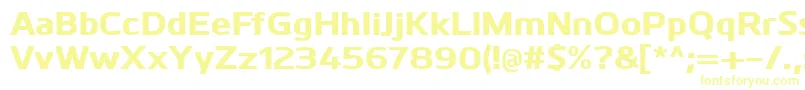 KuroExtrabold Font – Yellow Fonts on White Background