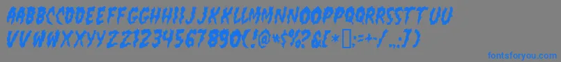 FlaminPoo Font – Blue Fonts on Gray Background