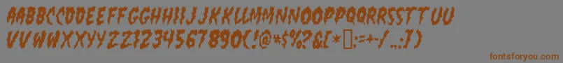 FlaminPoo Font – Brown Fonts on Gray Background