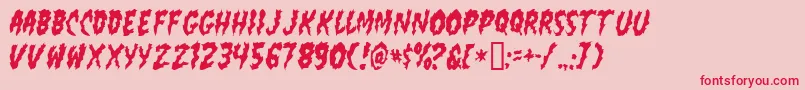 フォントFlaminPoo – ピンクの背景に赤い文字