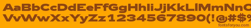 Zeppelin43Bold Font – Brown Fonts on Orange Background