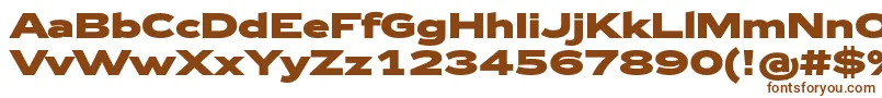 Zeppelin43Bold Font – Brown Fonts on White Background