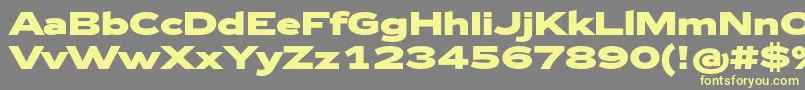 Zeppelin43Bold Font – Yellow Fonts on Gray Background