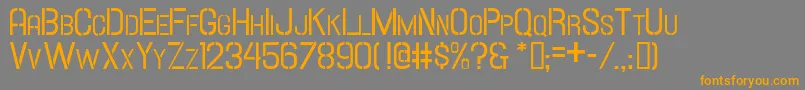 Hallandalestencilsc Font – Orange Fonts on Gray Background
