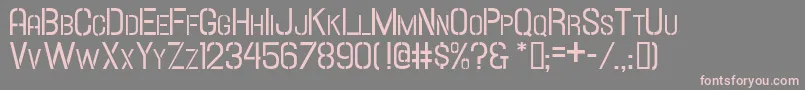 Hallandalestencilsc Font – Pink Fonts on Gray Background