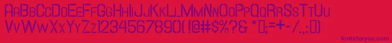 Шрифт Hallandalestencilsc – фиолетовые шрифты на красном фоне