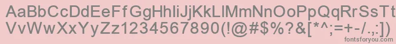 ErUniversMac Font – Gray Fonts on Pink Background