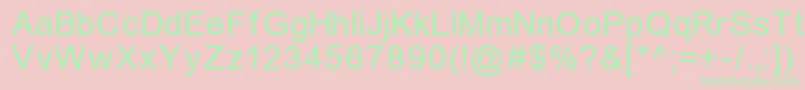 ErUniversMac Font – Green Fonts on Pink Background