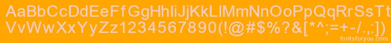 ErUniversMac Font – Pink Fonts on Orange Background