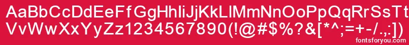 ErUniversMac Font – White Fonts on Red Background