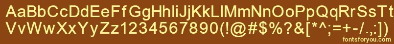 ErUniversMac Font – Yellow Fonts on Brown Background