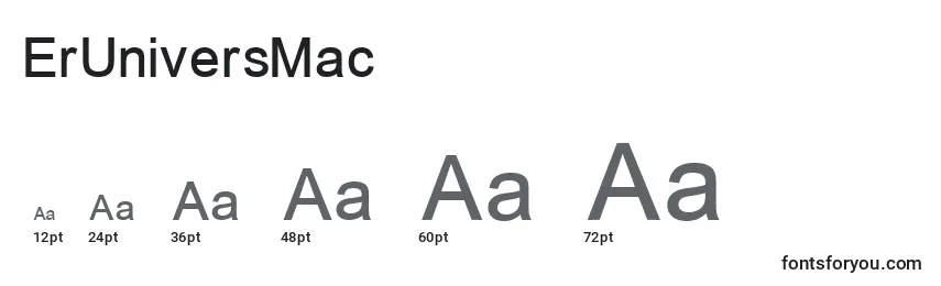 Размеры шрифта ErUniversMac