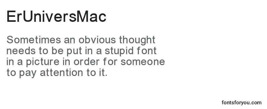 Review of the ErUniversMac Font