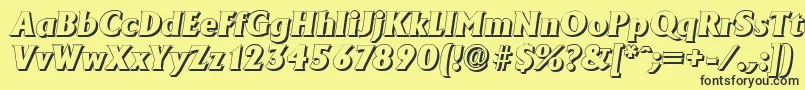 AdelonshadowHeavyItalic Font – Black Fonts on Yellow Background
