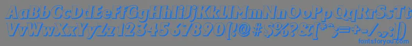 Шрифт AdelonshadowHeavyItalic – синие шрифты на сером фоне