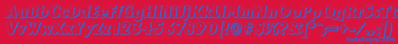 フォントAdelonshadowHeavyItalic – 赤い背景に青い文字