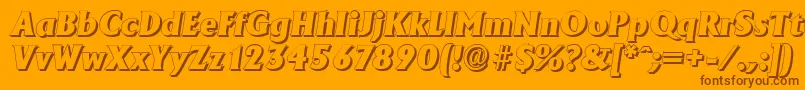 fuente AdelonshadowHeavyItalic – Fuentes Marrones Sobre Fondo Naranja