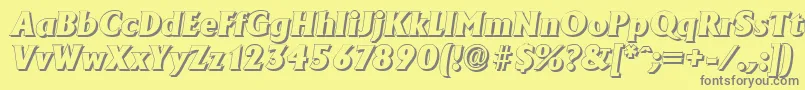 AdelonshadowHeavyItalic Font – Gray Fonts on Yellow Background