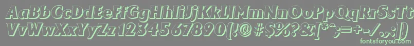 Шрифт AdelonshadowHeavyItalic – зелёные шрифты на сером фоне