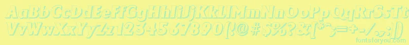 fuente AdelonshadowHeavyItalic – Fuentes Verdes Sobre Fondo Amarillo